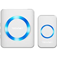 TECKNET Timbre Inalámbrico Timbre para Puerta- 300 Metros Kit de Timbre Inalámbrico con 1 Receptor Enchufe- 52 Melodías…